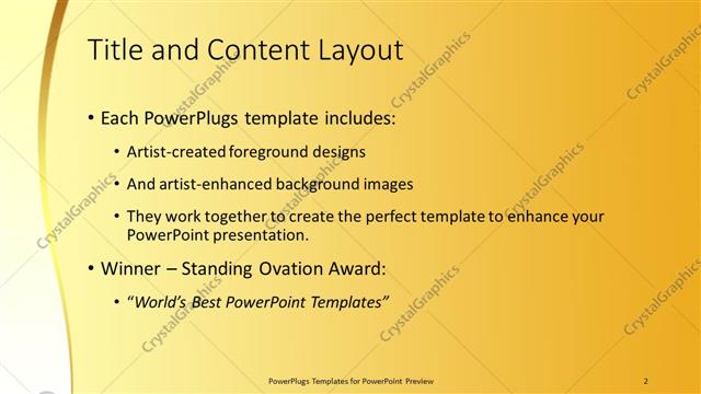 Title and Content presentation slide layout