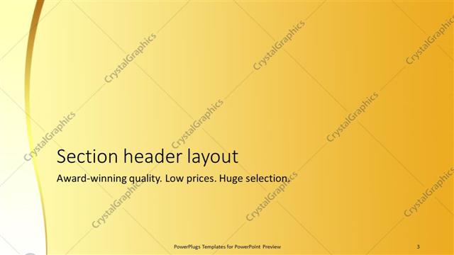 Section Header presentation slide layout