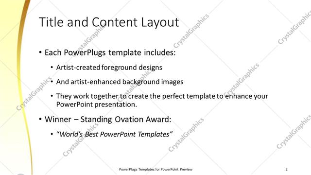 Title and Content presentation slide layout