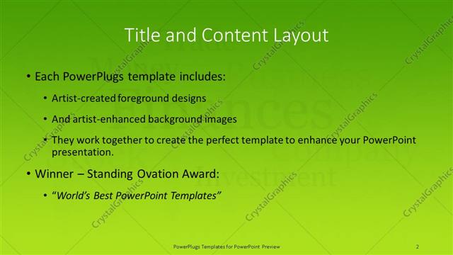 Title and Content presentation slide layout