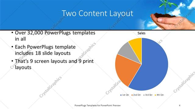 Two Content presentation slide layout