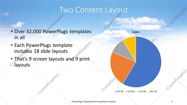 Two Content presentation slide layout