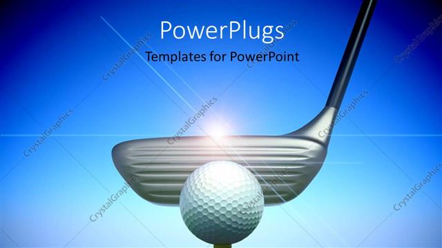  Presentation with golf - A person playing golf with sky in the background