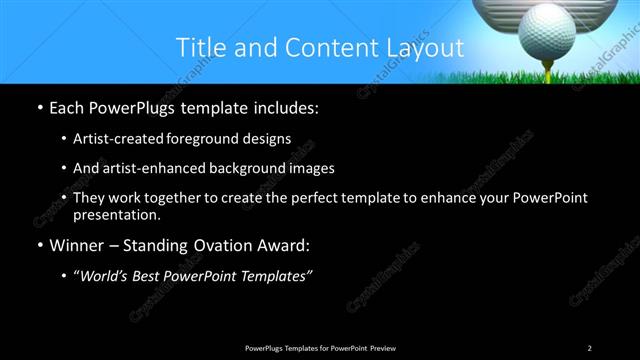 Title and Content presentation slide layout