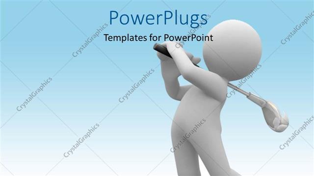  Presentation with golf - A person playing golf with sky in the background