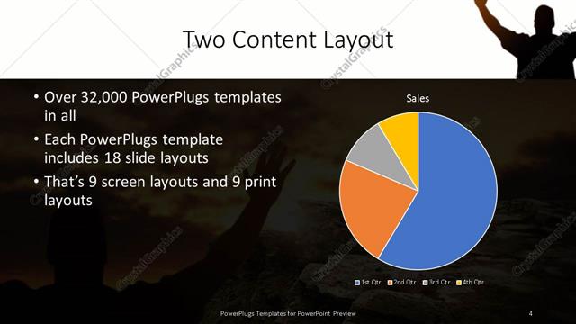 Two Content presentation slide layout
