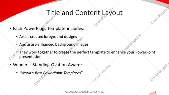 Title and Content presentation slide layout