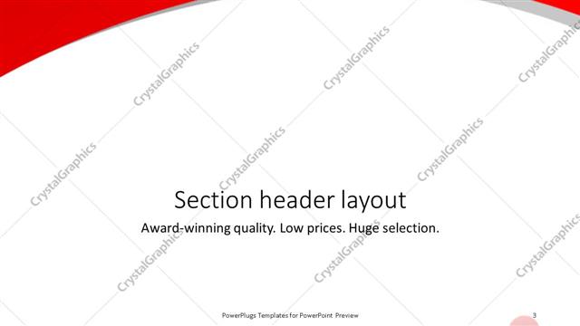 Section Header presentation slide layout