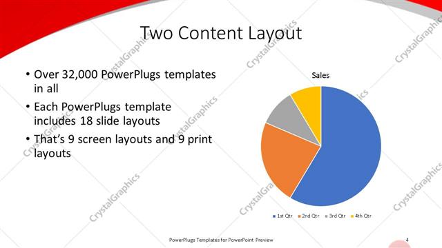 Two Content presentation slide layout