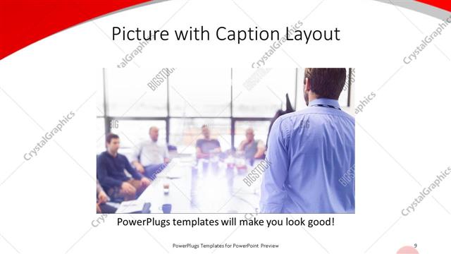 Picture with Caption presentation slide layout