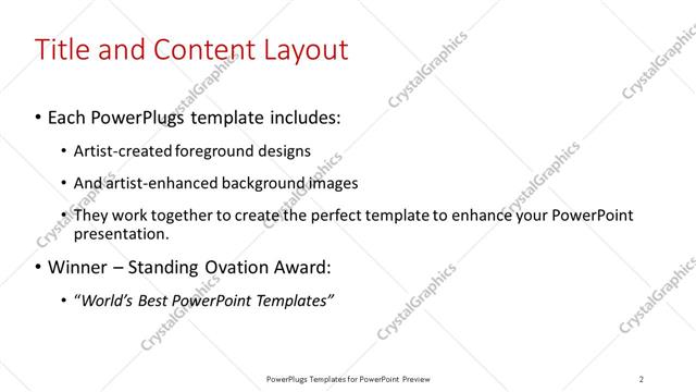Title and Content presentation slide layout