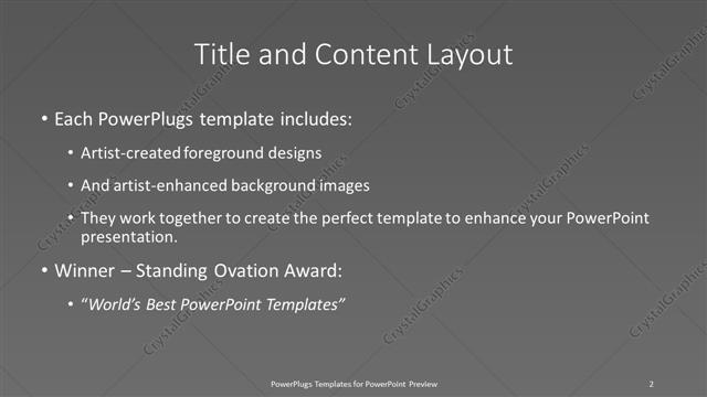 Title and Content presentation slide layout