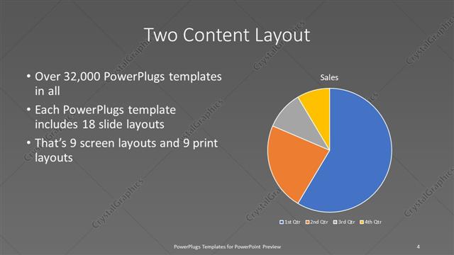 Two Content presentation slide layout