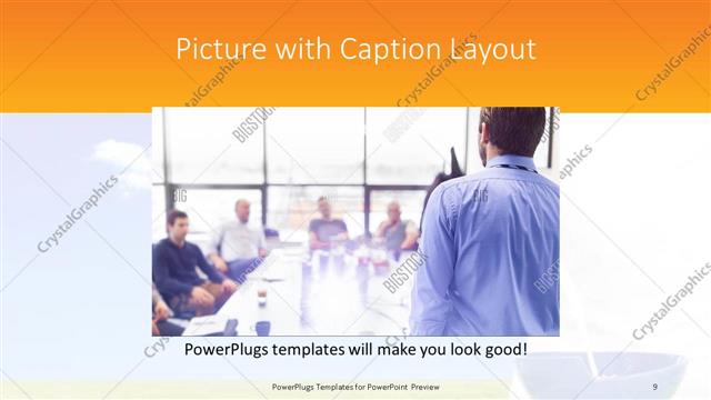 Picture with Caption presentation slide layout