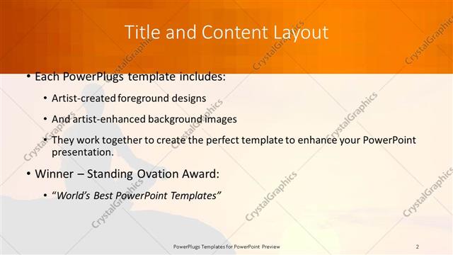 Title and Content presentation slide layout