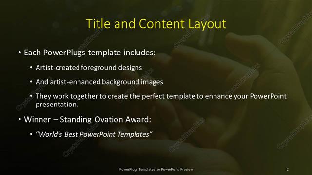 Title and Content presentation slide layout