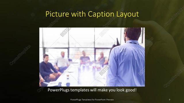 Picture with Caption presentation slide layout