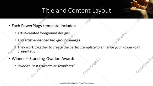 Title and Content presentation slide layout
