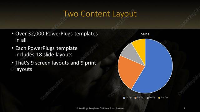Two Content presentation slide layout