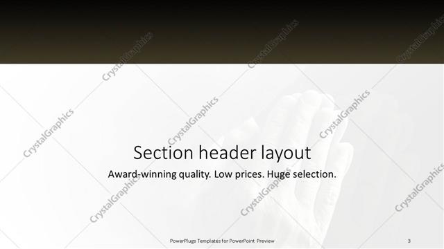 Section Header presentation slide layout