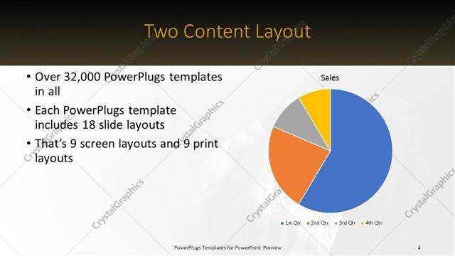 Two Content presentation slide layout