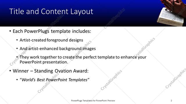 Title and Content presentation slide layout
