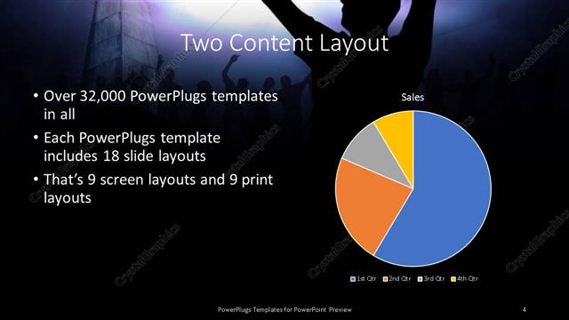 Two Content presentation slide layout