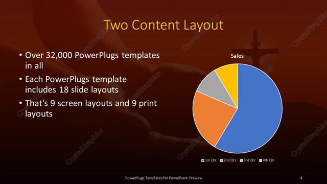 Two Content presentation slide layout