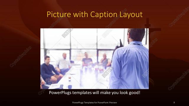 Picture with Caption presentation slide layout