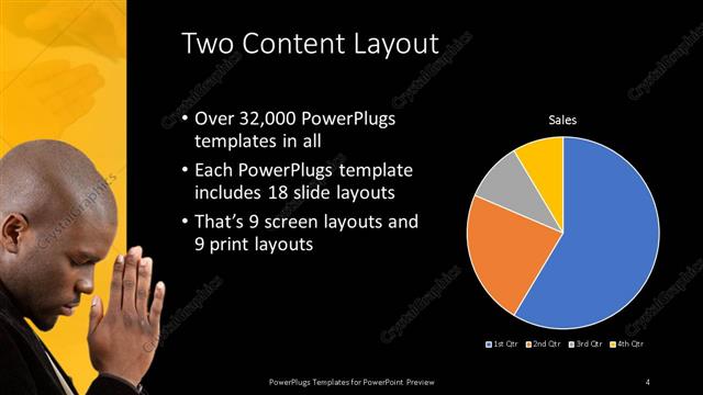 Two Content presentation slide layout