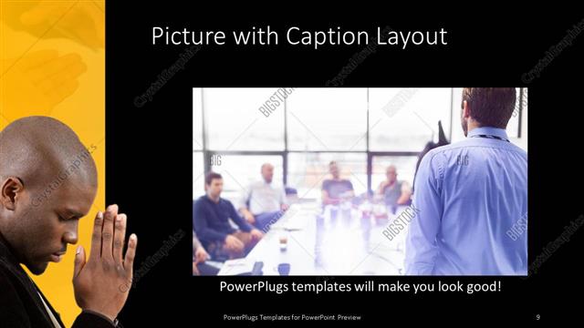 Picture with Caption presentation slide layout