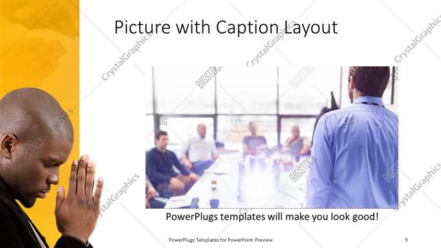 Picture with Caption presentation slide layout