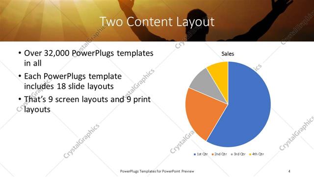 Two Content presentation slide layout