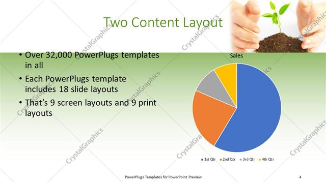Two Content presentation slide layout