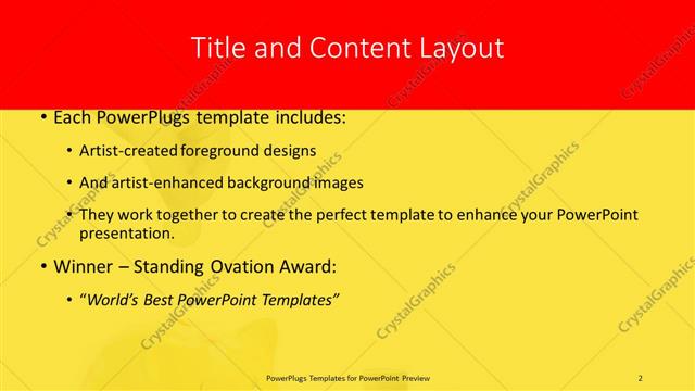 Title and Content presentation slide layout