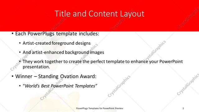 Title and Content presentation slide layout