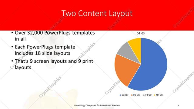 Two Content presentation slide layout