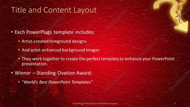 Title and Content presentation slide layout