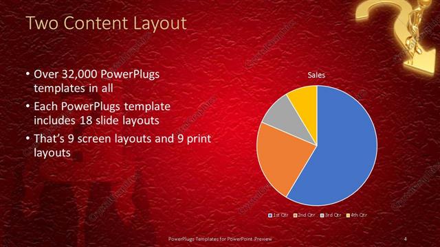 Two Content presentation slide layout