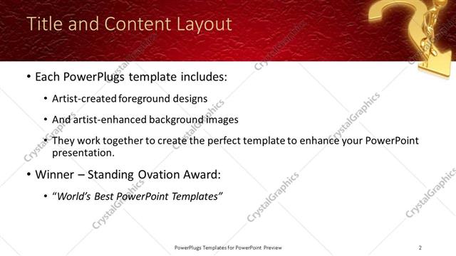 Title and Content presentation slide layout