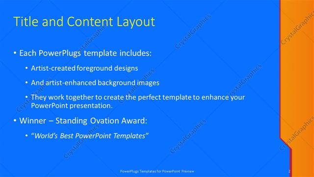 Title and Content presentation slide layout