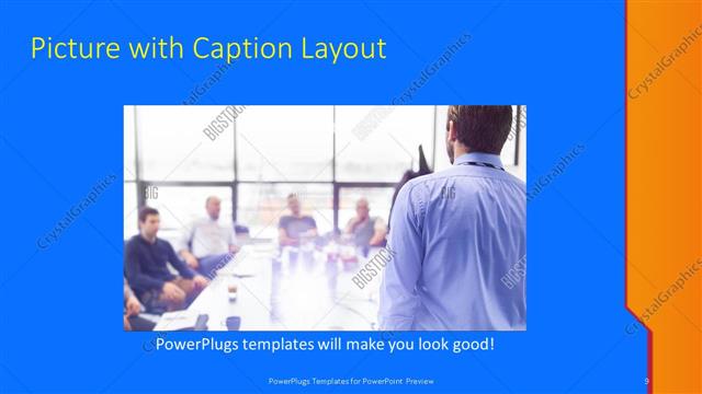 Picture with Caption presentation slide layout