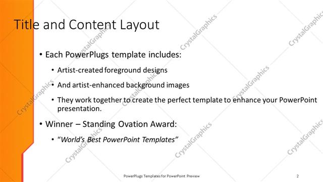 Title and Content presentation slide layout