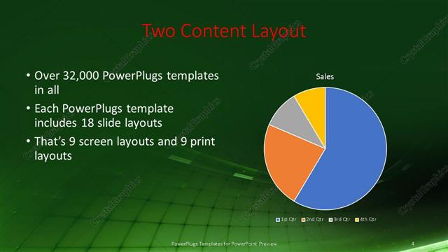 Two Content presentation slide layout