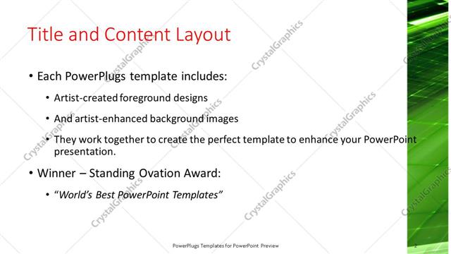 Title and Content presentation slide layout