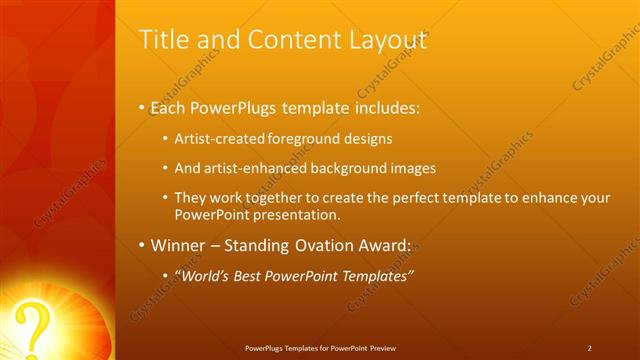 Title and Content presentation slide layout