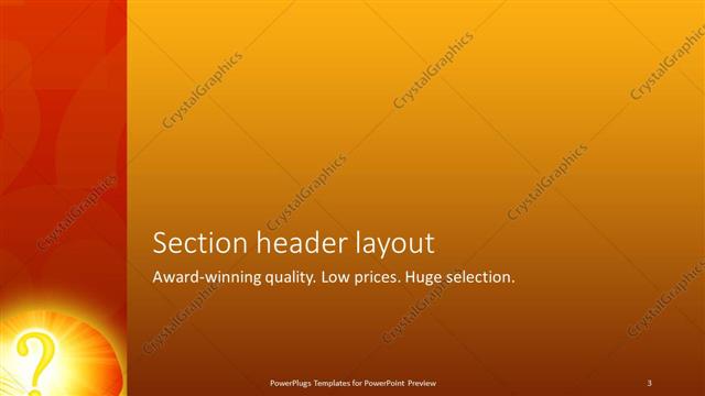 Section Header presentation slide layout