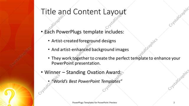 Title and Content presentation slide layout