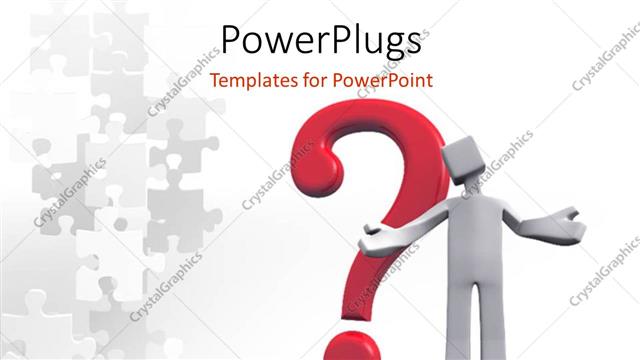  Presentation with puzzle pieces - A person with a question mark and puzzle pieces