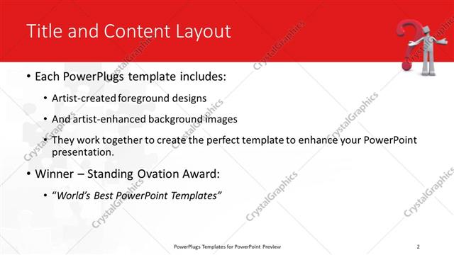 Title and Content presentation slide layout